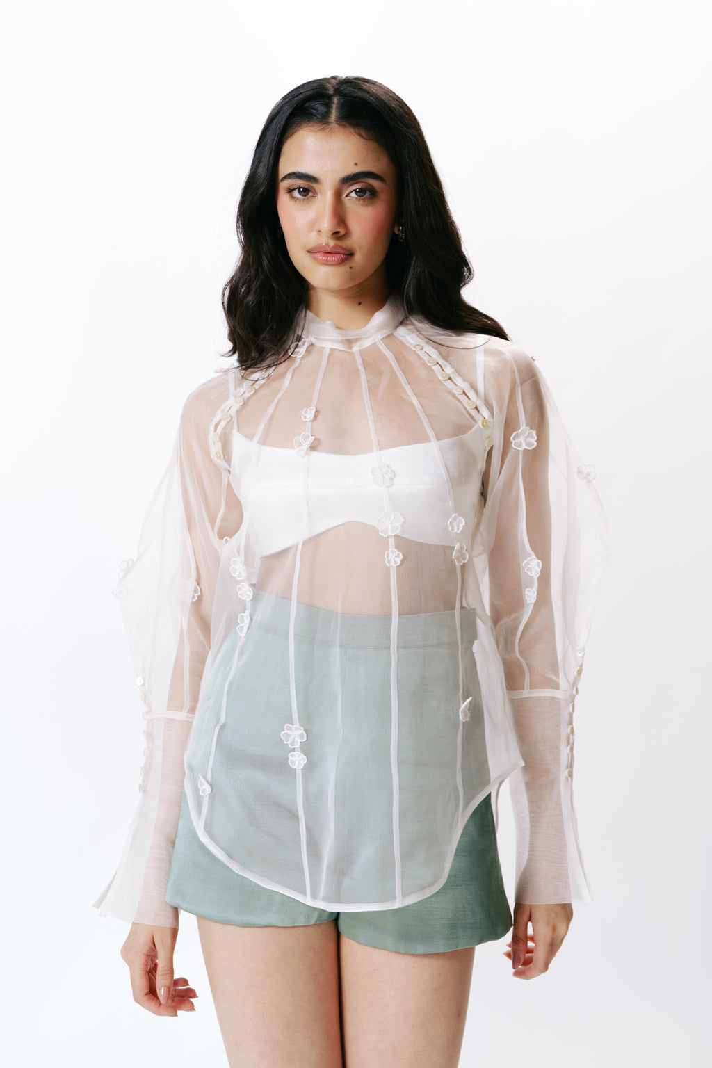 Green Light White Bralette